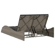vidaXL Patio PE Rattan Dual Seat Sun Lounger in Gray
