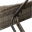 vidaXL Patio PE Rattan Dual Seat Sun Lounger in Gray