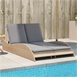 vidaXL PE Rattan Sun Lounger in Beige