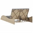 vidaXL PE Rattan Sun Lounger in Beige