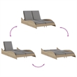 vidaXL PE Rattan Sun Lounger in Beige