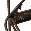 vidaXL Poly Rattan 1-Person Sun Lounger in Brown