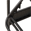 vidaXL Poly Rattan 1-Person Sun Lounger in Black