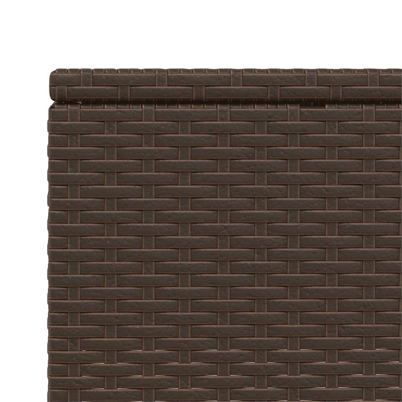 vidaXL Patio Poly Rattan Single Durable Sunbed in Brown