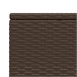 vidaXL Patio Poly Rattan Single Durable Sunbed in Brown