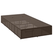vidaXL Patio Poly Rattan Single Durable Sunbed in Brown