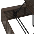 vidaXL Patio Poly Rattan Single Durable Sunbed in Brown