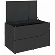 vidaXL PE Rattan Folding Standard Sun Lounger in Black