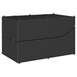 vidaXL PE Rattan Folding Standard Sun Lounger in Black