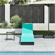 vidaXL PE Rattan Folding Standard Sun Lounger in Black