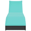 vidaXL PE Rattan Folding Standard Sun Lounger in Black
