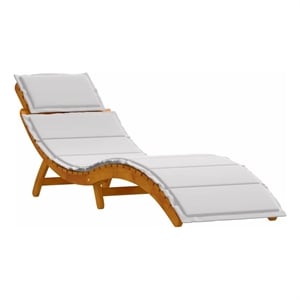 vidaXL Folding Sun Lounger in Light Gray
