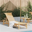 vidaXL Natural Bamboo Adult-Size Sun Lounger in Natural