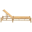 vidaXL Natural Bamboo Adult-Size Sun Lounger in Natural