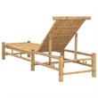 vidaXL Natural Bamboo Adult-Size Sun Lounger in Natural