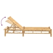 vidaXL Natural Bamboo Adult-Size Sun Lounger in Natural
