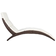 vidaXL Sun Lounger in Brown and Cream White