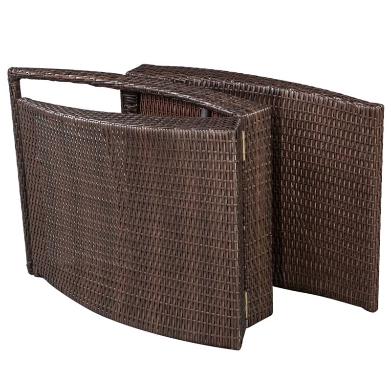 vidaXL Sun Lounger in Brown and Cream White