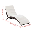 vidaXL Sun Lounger in Brown and Cream White