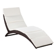 vidaXL Sun Lounger in Brown and Cream White