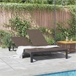 vidaXL Poly Rattan Reclining 1-Person Sunbed in Brown