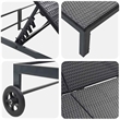 vidaXL Poly Rattan Reclining 1-Person Sunbed  in Black