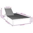 vidaXL Poly Rattan Reclining 1-Person Sunbed  in Black