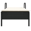 vidaXL PE Rattan Steel Standard Sun Lounger in Black