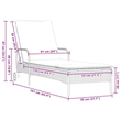 vidaXL PE Rattan Steel Standard Sun Lounger in Black