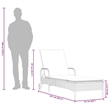 vidaXL PE Rattan Standard Sun Lounger w/ Armrests in Black