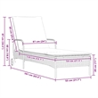 vidaXL PE Rattan Standard Sun Lounger w/ Armrests in Black