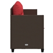 vidaXL PE Rattan Steel Polyester Sun Lounger in Brown