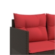 vidaXL PE Rattan Steel Polyester Sun Lounger in Brown