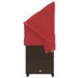 vidaXL PE Rattan Large Sun Lounger w/ Covers in Brown