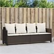 vidaXL PE Rattan Sun Lounger in Brown