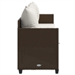vidaXL PE Rattan Sun Lounger in Brown