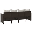 vidaXL PE Rattan Sun Lounger in Brown