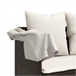 vidaXL PE Rattan Sun Lounger in Brown