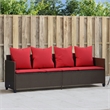 vidaXL Sun Lounger in Brown and Red
