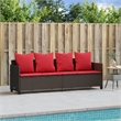 vidaXL Sun Lounger in Brown and Red