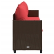 vidaXL Sun Lounger in Brown and Red