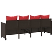vidaXL Sun Lounger in Brown and Red