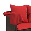 vidaXL Sun Lounger in Brown and Red