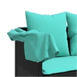 vidaXL Sun Lounger in Black and Turquoise