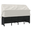 vidaXL Poly Rattan Sun Lounger in Black