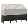 vidaXL PE Rattan Steel Sun Lounger in Brown