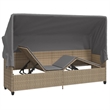 vidaXL Sun Lounger in Beige