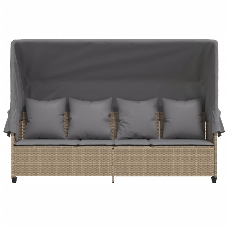 vidaXL Sun Lounger in Beige