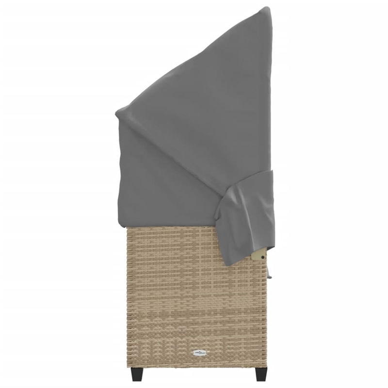 vidaXL Sun Lounger in Beige