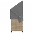 vidaXL Sun Lounger in Beige